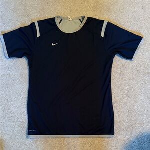 Nike Navy and Gray Dri-FIT Tee
